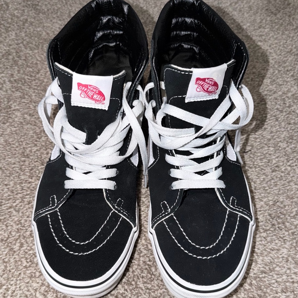 Vans Black and White High-Top Sneakers